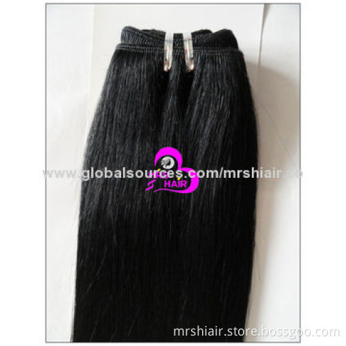 100% High-quality Human Virgin Straight Hair Weaves, 18-inch Length